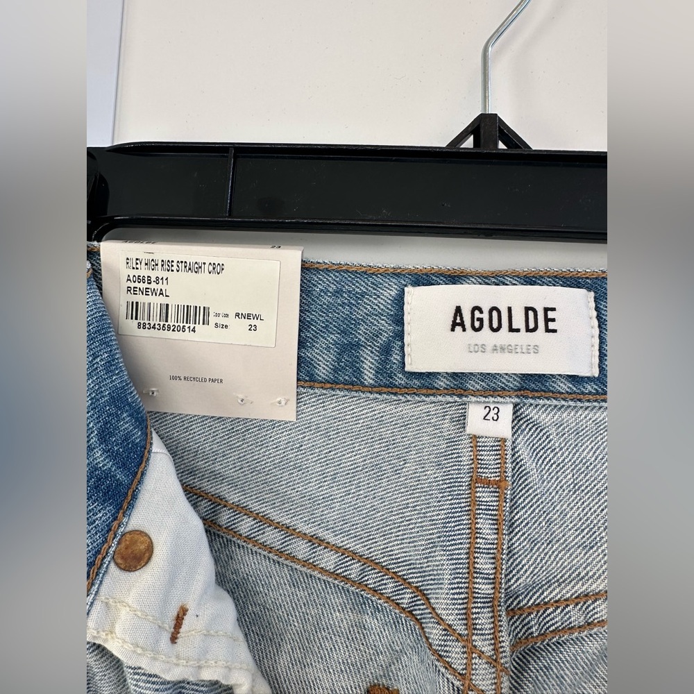 Agolde Riley High Rise Jeans 23 - Picture 3 of 5